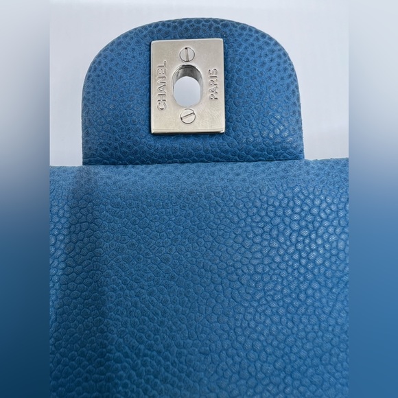 Chanel Blue Caviar Medium Double Flap Bag SHW - Picture 9 of 9